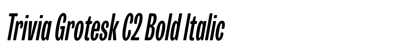 Trivia Grotesk C2 Bold Italic